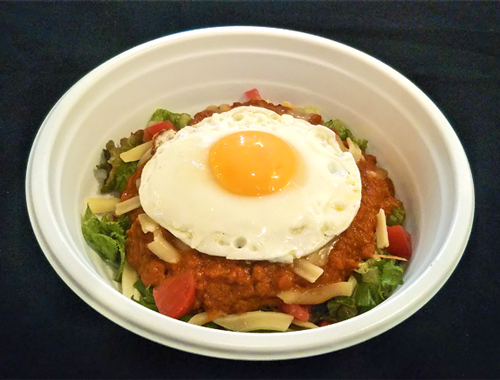 季節の野菜とキーマのタコライス